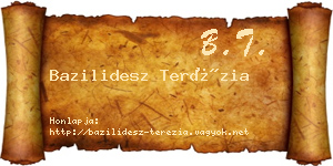 Bazilidesz Terézia névjegykártya